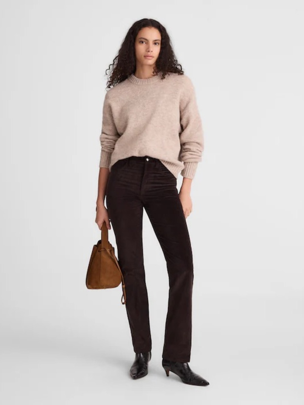 Madewell The Longline Straight Pant in Corduroy